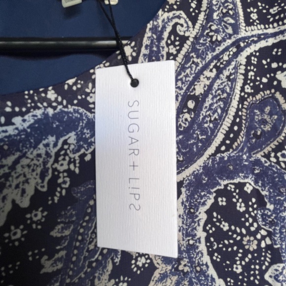 NWT Mini Baby Doll Boho Paisley Dress Flare Bell Sleeves Size M - Picture 4 of 7